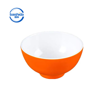 Bol à petit-déjeuner élégant en mélamine orange 11 x 6 cm, poli, écologique, vaisselle de table pour mariage, bol à petit-déjeuner pratique