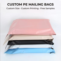 Sac postal compostable biodégradable imprimé personnalisé recyclé résistant à la déchirure avec poignée pour l'expédition de courrier et l'emballage du courrier