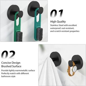 Stainless Steel 304 <strong>Suction</strong> Cup <strong>Shower</strong> <strong>Hook</strong> No Drilling Vacuum <strong>Suction</strong> Cup <strong>Hook</strong> Detachable Strong <strong>Suction</strong> Cup <strong>Hook</strong> for Bathroom - Product Image 6