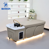 MOOLIN Vente en gros d'usine OEM/ODM Équipement de salon de beauté Bac de lavage de cheveux Table de massage thaïlandaise Lit de spa capillaire avec rangement