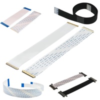 Conector de Cable Plano Flexible FPC de Cobre de 3040 Pines con Paso de 0.5mm, Clasificación IP68, 50mm de Longitud, Aislamiento PET de 60V, 10000 Flex Life LCD