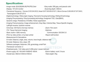 เครื่องอัลตร้าซาวด์หลอดเลือดในช่องท้องมีสีแบบพกพา <span class=keywords><strong>C9PRO</strong></span> อวัยวะเล็ก - Product Image 6