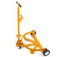 Chariot à fûts en acier robuste avec poignée ergonomique, capacité de 1200 lb pour la manutention de matériaux industriels