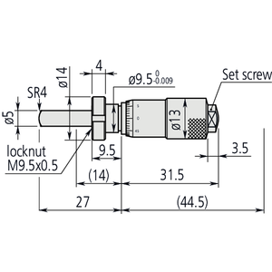 Mitutoyo หัวไมโครเมตริก0-13มม. ศูนย์กลางมาตรฐาน - Product Image 2