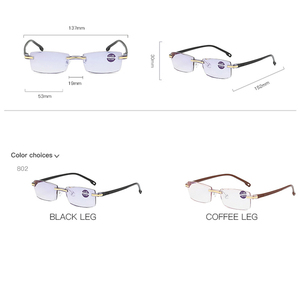 Women Men Rimless Anti Blue Light Magnification Antifatigue Eyewear Presbyopic <strong>Reading</strong> <strong>Glasses</strong> - Product Image 2