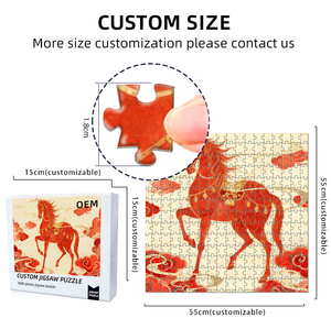 Fsc chứng nhận Tùy chỉnh màu Đỏ năm mới ngựa Câu Đố 100-1000 miếng nguồn nhà máy bán buôn cho người mua toàn cầu - Product Image 3