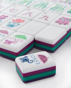Set Premium di 160 Tessere di Mahjong Americano <span class=keywords><strong>in</strong></span> Acrilico Viola per Tornei e Serate di Gioco di Lusso - Product Image 4