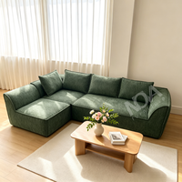 Vakuumkomprimiertes Modulares L-förmiges Sofa Chenille-Stoff Modernes Sektional-Wohnzimmersofa