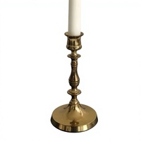 Lot de 2 bougeoirs vintage en laiton écologiques faits à la main pour Noël, mariage, décoration de table, éclairage romantique