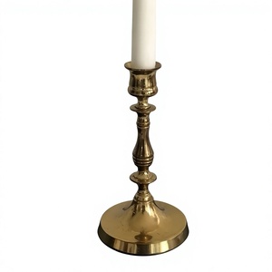 Portavelas de latón Vintage, decoración de boda, iluminación de mesa, iluminación romántica, candelabro, Juego de 2 - Product Image 1
