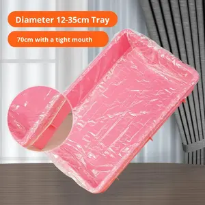 Écologique Jetable PE <span class=keywords><strong>Film</strong></span> Couverture En Plastique Tampon De Nettoyage Lapin et Cochon D'inde Merde Sac Fournitures pour Pet Toilette Urine Enlèvement - Product Image 6