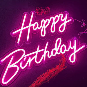Enseigne au néon joyeux <span class=keywords><strong>anniversaire</strong></span> Oh bébé enseigne au néon lumière LED personnalisation Festival décoration personnalisation nouveau Style enseignes au néon - Product Image 2