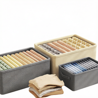 Boîte de rangement pliable en tissu pour vêtements, jeans et pantalons, organiseur de tiroir de placard pliable, cube de rangement