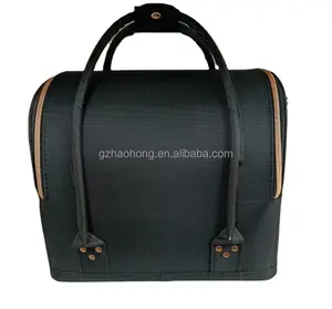 बड़ी क्षमता कॉस्मेटिक बैग पोर्टेबल यात्रा नायलॉन मेकअप बैग का नया डिजाइन, ट्रे के साथ पॉलिश बैग