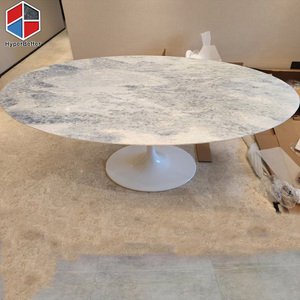 Dessus <span class=keywords><strong>de</strong></span> <span class=keywords><strong>table</strong></span> en <span class=keywords><strong>bois</strong></span> <span class=keywords><strong>massif</strong></span> <span class=keywords><strong>Pied</strong></span> tulipe noir brillant <span class=keywords><strong>Table</strong></span> à manger tulipe ovale 48x84" - Product Image 6