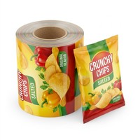 Film en rouleau personnalisé en PET imprimé, résistant à l'humidité, pour chips et snacks, film alimentaire stratifié haute barrière pour machine automatique