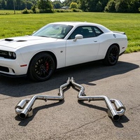 Échappement Catback sur mesure en acier inoxydable SS304 pour Dodge Challenger SRT Hellcat 6.2L 6.4L 2016-2024 – Silencieux optimisé pour un son amélioré