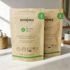 Wholesale Custom Printed Eco-Friendly Brown Kraft Paper <b>Packaging</b> <b>Bag</b> Biodegradable Stand up Pouch With Zipper For Tooth Powder - Product Image 1