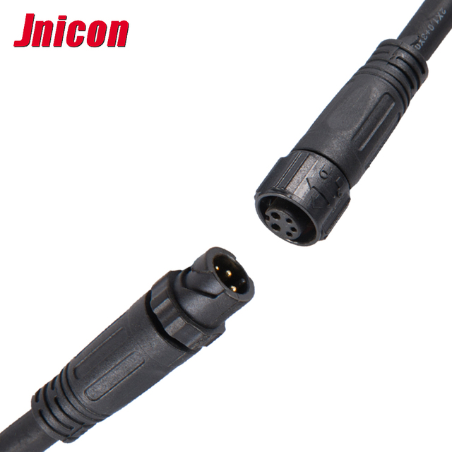 M12 Connector Small Current Machinery Lighting Connector Jnicon Electrical Connectors with Copper Alloy