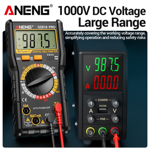 <span class=keywords><strong>Multimètre</strong></span> numérique rechargeable ANENG SZ818 PRO, détection de fil sous tension/neutre NCV, <span class=keywords><strong>multimètre</strong></span> avec outils de test de transistor <span class=keywords><strong>HFE</strong></span> - Product Image 2