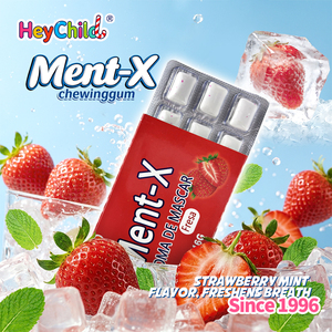 Goma de Mascar al Por Mayor con Etiqueta Privada Personalizada, Dos Sabores, Fresa y Menta, Paquetes Portátiles para Refrescar el Aliento, Snacks Diarios - Product Image 3