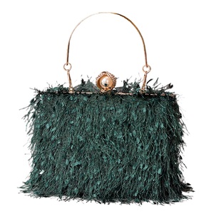 Bolso de mano con borlas grandes para mujer, elegante bolso de noche para cóctel, bandolera para vestido de novia, fiesta, o uso diario. - Product Image 2