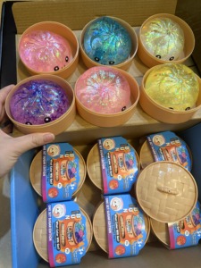 Squishy Dumpling Bun Giant Jumbo Glitter Dumplings Toy Polyester Material Portable 8.5cm for Stress Relief - Product Image 3