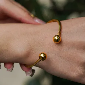 ONYSS 18k oro placcato in acciaio inossidabile impermeabile opaco libero di moda squisito braccialetto di vendita all'ingrosso boutique