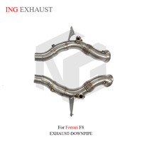 ING SUS 304 tuyau de descente d'échappement pour Ferrari F8 Spider F142MFL 2019 + 3.9T V8 Auto Tuning tuyaux du système d'échappement