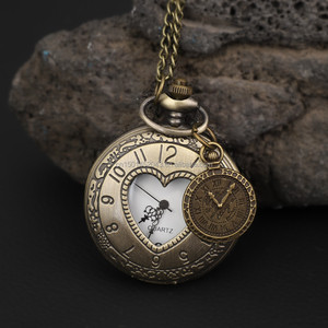 <span class=keywords><strong>Orologio</strong></span> <span class=keywords><strong>da</strong></span> Tasca <span class=keywords><strong>Vintage</strong></span> con Decorazione Pendente, Collana, <span class=keywords><strong>Orologio</strong></span> al Quarzo, Apertura Posteriore, Quadrante Arabo Antico - Product Image 6