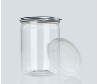 2024 nouveau produit taille personnalisée 211 boîte de thon vide PET avec couvercle POE facile à ouvrir clair Transparent remplissage à chaud chaud chaud pour le stockage des bonbons