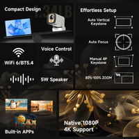 Proyector de Cine en Casa HY310 1080P Android 14, Portátil, 330 ANSI, Enfoque Automático, Corrección Trapezoidal Automática, 8K, BT, Air Mouse, Control Remoto por Voz, HIFI