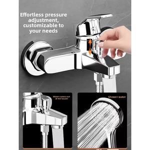 Ensemble de robinetterie de douche <span class=keywords><strong>pour</strong></span> <span class=keywords><strong>baignoire</strong></span> NES-JD1, nouveau produit, chromé, grand panneau, <span class=keywords><strong>douchette</strong></span> à main pressurisée, eau chaude et froide - Product Image 3