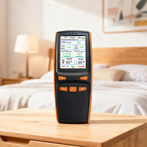Tragbarer Multi-Gas-Detektor mit Dual-Sound-Alarm, 9 Parameter CO2/CO/PM2, <span class=keywords><strong>5</strong></span>, CE/ROHS-zertifizierte Raumluft qualitäts sensoren - Product Image 4