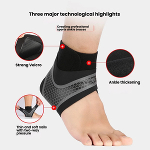 Attrezzatura Protettiva Sportiva Traspirante e Leggera, Supporto <span class=keywords><strong>per</strong></span> Caviglia con Chiusura a Strappo, Anti-Entorsione <span class=keywords><strong>per</strong></span> Basket e Danza - Product Image 2