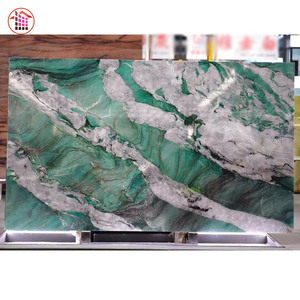 Botanic ngọc lục bảo Màu Xanh Lá Cây thạch anh tấm đánh bóng đá tinh thể tự nhiên cho biệt thự sang trọng bàn & sàn - Product Image 1