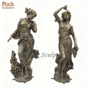 Statue artigianali in resina di vetro a grandezza naturale delle quattro stagioni dea stile europeo decorazione del cortile - Product Image 1