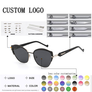 Gafas de sol tipo ojo de gato para mujer, lentes degradadas con montura completa, montura de tortuga, protección UV, protección solar para adultos - Product Image 2
