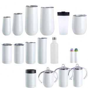Gobelet isotherme classique de 12 oz pour sublimation, avec deux couvercles, sans soudure, à double paroi, isolé sous vide, sans BPA, pour camping, bébé, en acier inoxydable - Product Image 2