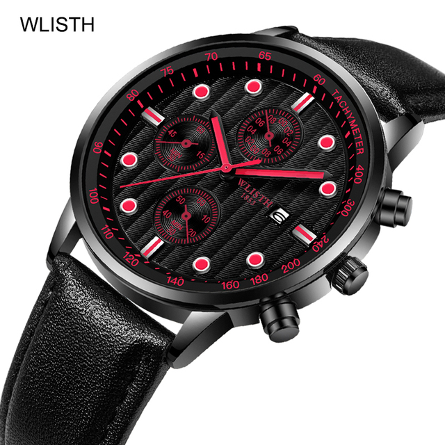 Wholesale Men's Watches Quartz Custom logo Watches for Men Three Eyes Men's Watch