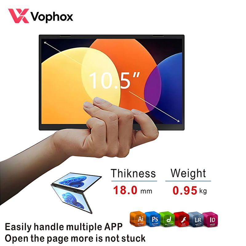 <strong>2026</strong> New OEM <strong>10</strong>.5" Dual Screen Pocket Mini Laptop Intel N95 Ultra Slim Business Travel Portable <strong>Notebook</strong> 360 Rotating Tablet PC