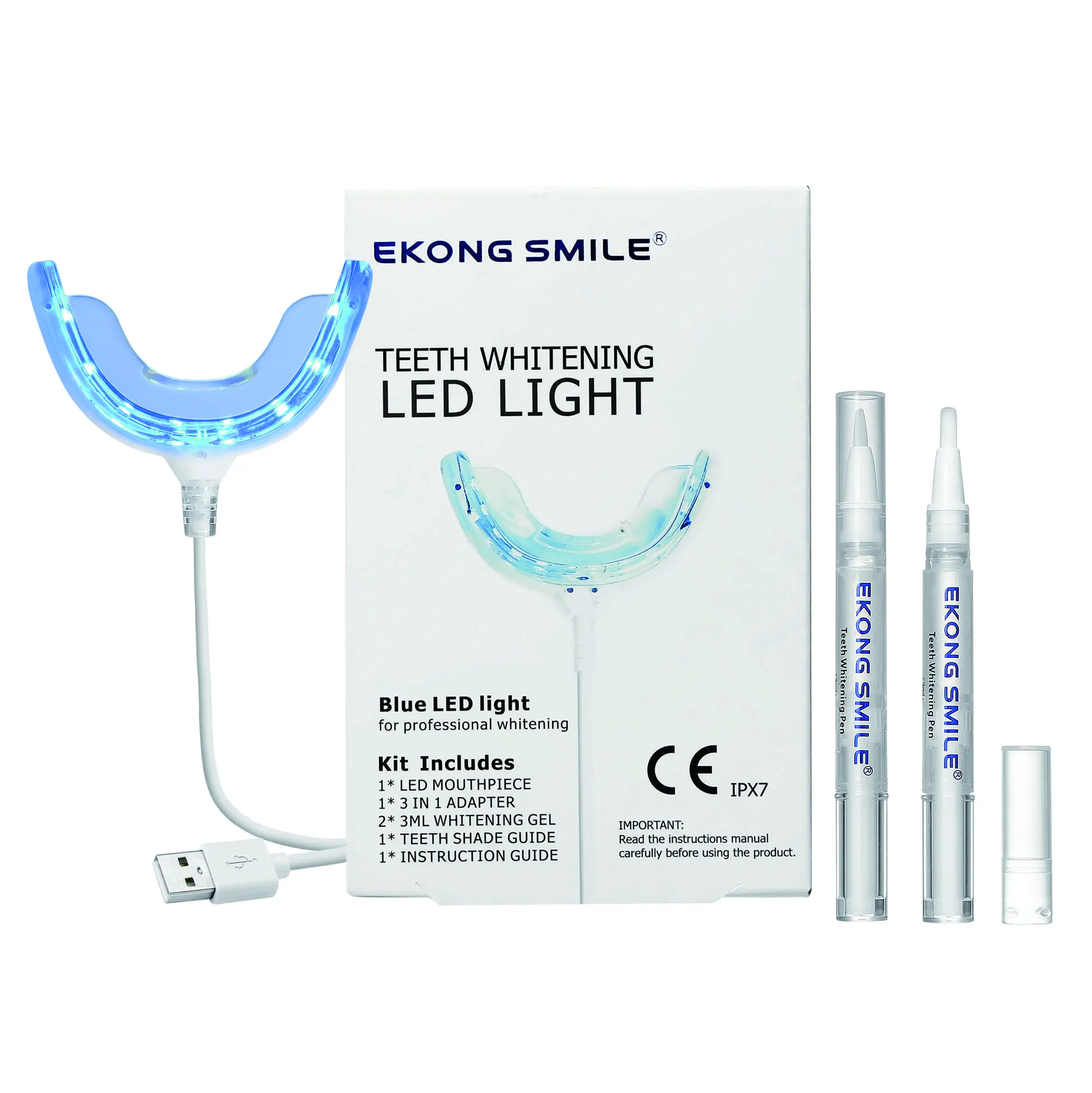 नई स्मार्ट स्नो व्हाइट दांत सफेद करने वाली किट 16 बल्ब ब्लीचिंग लाइट प्राइवेट लेबल ब्लीचिंग पेन नॉन पेरोक्साइड सीई के साथ