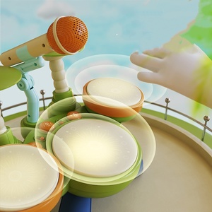 Batterie de Tambour Multifonctionnelle pour Enfants avec Microphone, Instrument de Musique Électrique en Plastique pour Jeunes Enfants avec Lumières, Vente en Gros - Product Image 3