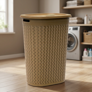 Cesto de Ropa Rectangular de Plástico Reciclable con Tapa, Almacenamiento para el Hogar, Disponible en Todas las Variedades - Product Image 5