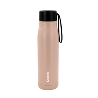 Bouteille isotherme OEM 500 ml au design classique, en acier inoxydable à double paroi, avec corde, pour le sport et la gym