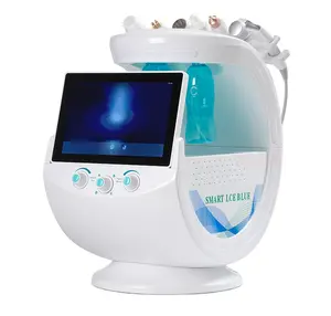 A 7 In 1 Smart Facial Cleansing Skin Analyze Deep Pore Vacuum Hydra Lift Anti-aging Beauty Machine Ice Blue
