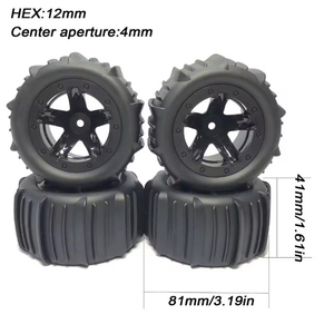 ยางกันลื่น1:16 1:14สำหรับรถ RC บนหิมะ4ชิ้นยางกันลื่นสำหรับ SG116 scy 16103 16101 Mjx <span class=keywords><strong>zwn</strong></span> WPL รถออฟโรด wltoys - Product Image 6