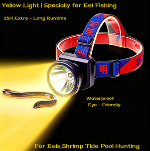 Linterna Frontal LED R7S Recargable por USB con IP65 para Camping, Senderismo y Pesca con Luz Blanca y Amarilla COB - Product Image 1