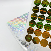 Autocollants holographiques personnalisés à effet 2D simple, à usage unique, autocollants laser de sécurité et de garantie