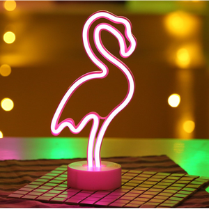 Lampada da Tavolo <span class=keywords><strong>LED</strong></span> Personalizzata a Forma di Cactus e Fenicottero con Alimentazione USB e Batteria - Product Image 4